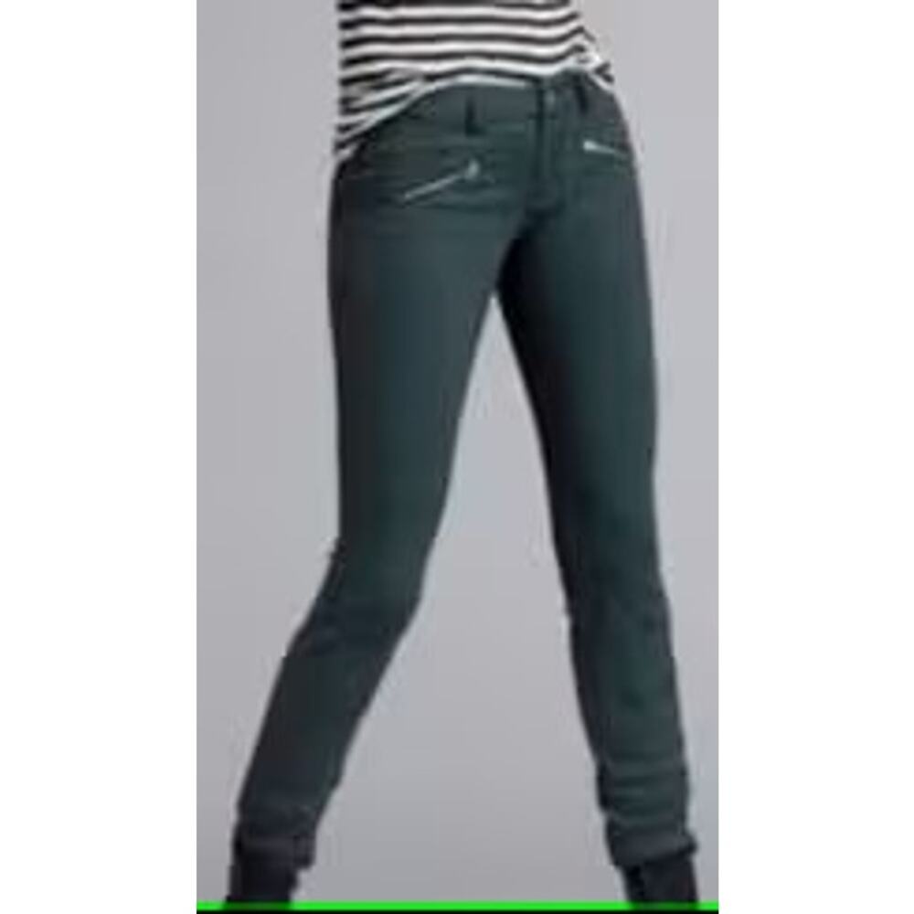 Cabi Skinny Dark Green Jeans Sz 2